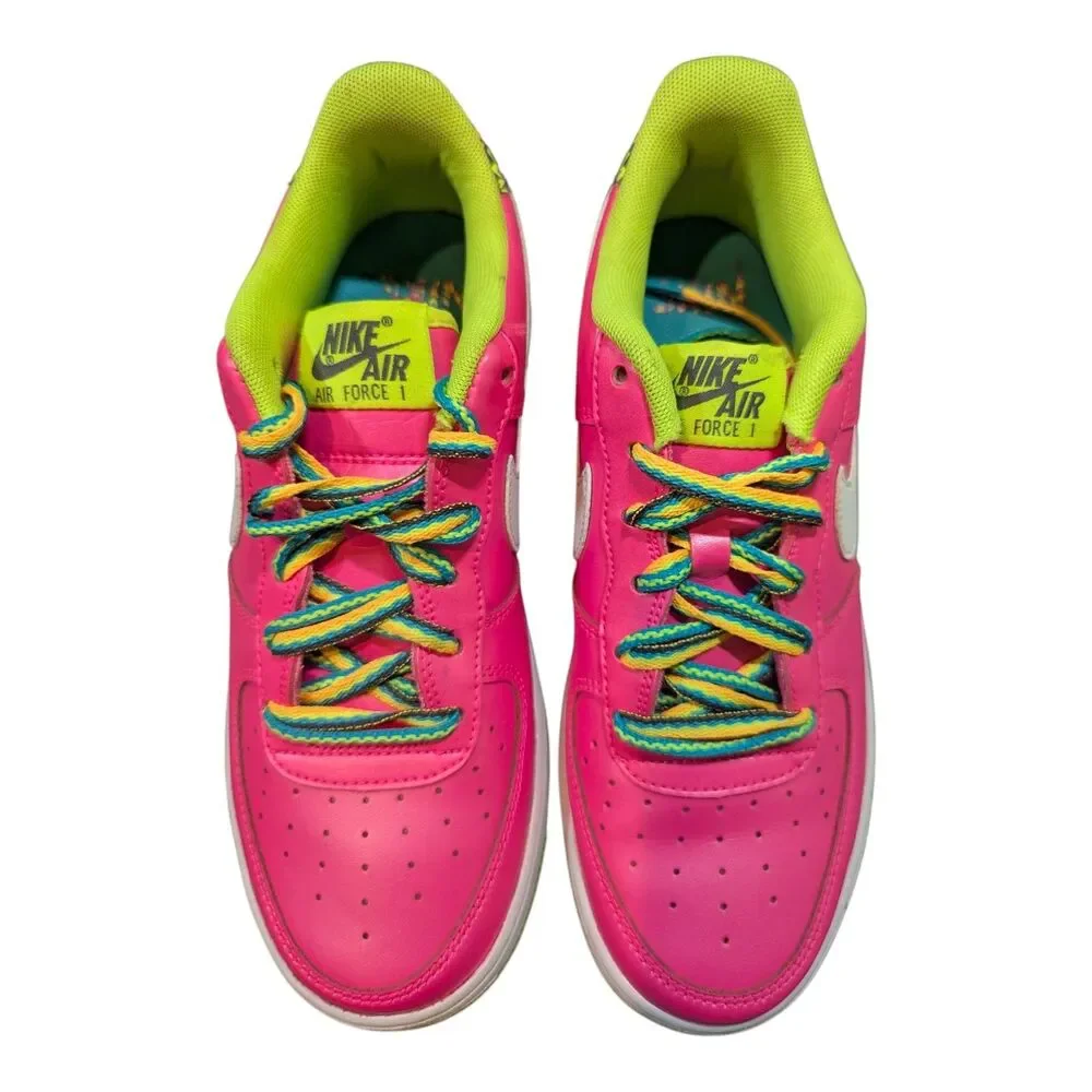 NIKE Air Force 1 Low Youth Size 6Y Women's 7.5 Pink Blast White Volt CW5761-600